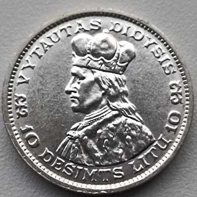 Lietuva. 10 litų 1936 m. Sidabras