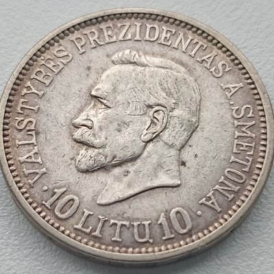 Lietuva. 10 litų 1938 m. Sidabras Lietuva. 10 litų 1938 m. Sidabras
