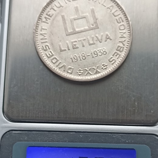 Lietuva. 10 litų 1938 m. Sidabras. Lietuva. 10 litų 1938 m. Sidabras.
