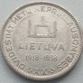 Lietuva. 10 litų 1938 m. Sidabras. Lietuva. 10 litų 1938 m. Sidabras.