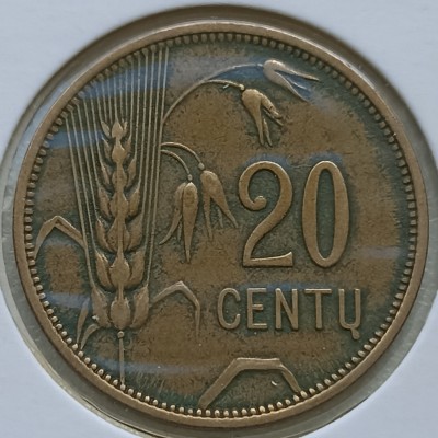 Lietuva. 20 centų 1925 m. Lietuva. 20 centų 1925 m.