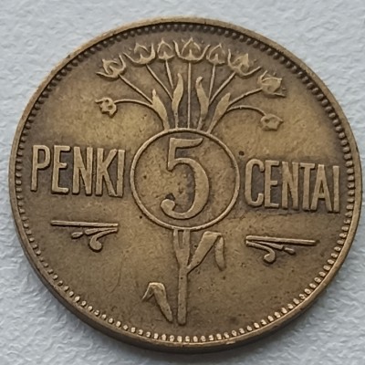 Lietuva. 5 centai 1925 m.