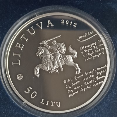 Lietuva. 50 litų 2012 m. Sidabras