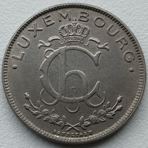 Liuksemburgas. 2 frankai 1924 m. Liuksemburgas. 2 frankai 1924 m.