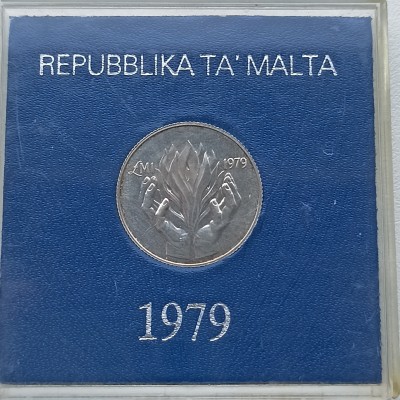 Malta. 1 lira 1979 m. Sidabras.