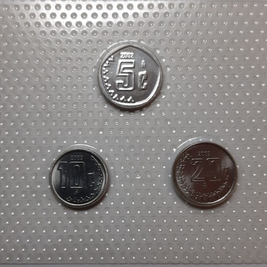 Meksika 5,10,20 sentavai 2002,2009 UNC (8031)