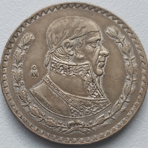 Meksika. 1 pesas 1957 m. Sidabras. Meksika. 1 pesas 1957 m. Sidabras.