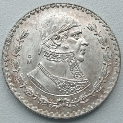 Meksika. 1 pesas 1966 m. Sidabras.