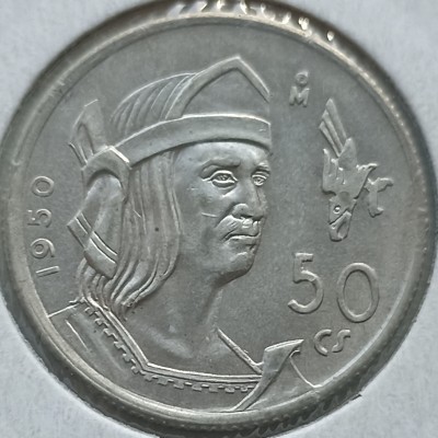 Meksika. 50 centavų 1950 m. Sidabras.