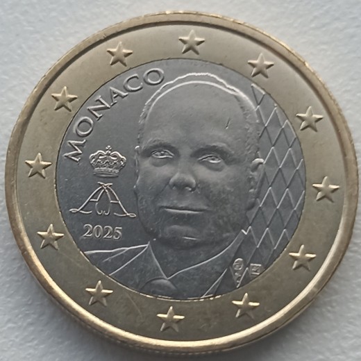 Monakas. 1€ 2025 m. Monakas. 1€ 2025 m.