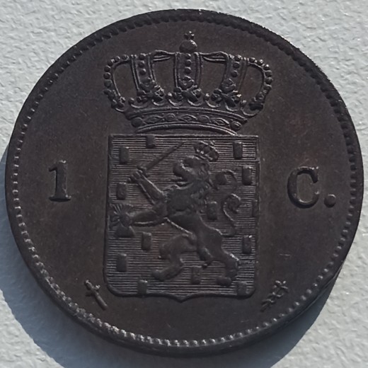 Nyderlandai. 1 centas 1870 m. Nyderlandai. 1 centas 1870 m.