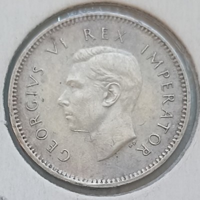 Pietų Afrika. 3 pensai 1943 m. sidabras.