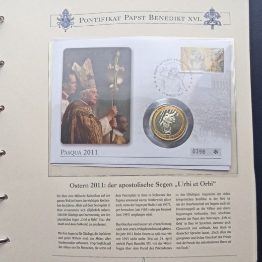 Popiežiaus Benedikto XVI medalių laiškai.