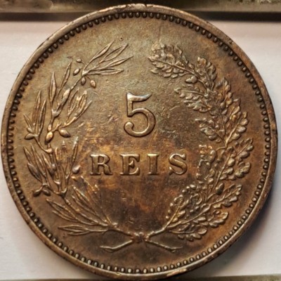 Portugalija 5 Realai 1910 KM#555 (B68)