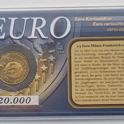 Prancūzija. 1/4 euro 2002 m. Prancūzija. 1/4 euro 2002 m.