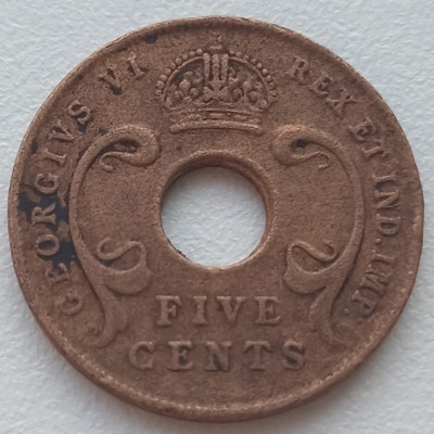 Rytų Afrika. 5 centai 1943 m.