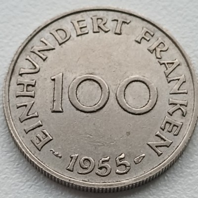 Sarland. 100 frankų 1955 m.