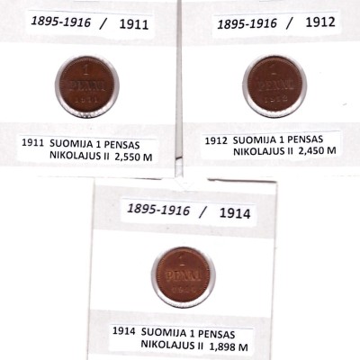 SUOMIJA 1 PENSAS (LOTAS)
