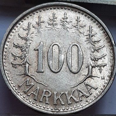 Suomija 100 Markių 1956 sidabras (B224)