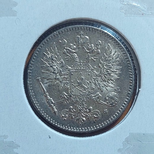 SUOMIJA 50 PENSŲ 1916 m. SIDABRAS SUOMIJA 50 PENSŲ 1916 m. SIDABRAS
