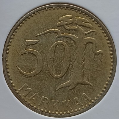 Suomija. 50 markių 1961 m. Suomija. 50 markių 1961 m.