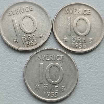Švedija. 10 erių 1956, 1959, 1961 m. Sidabras.