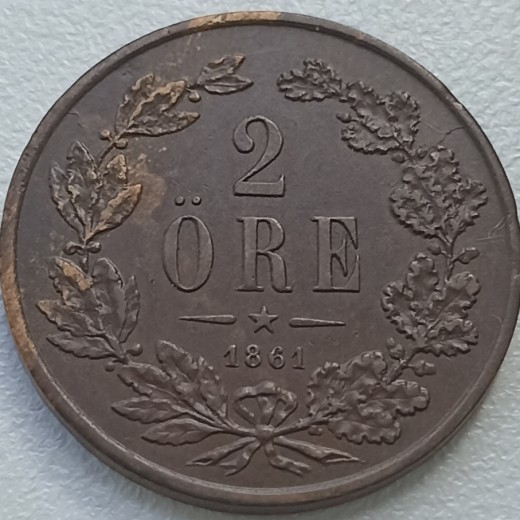 Švedija. 2 ores 1861 m.