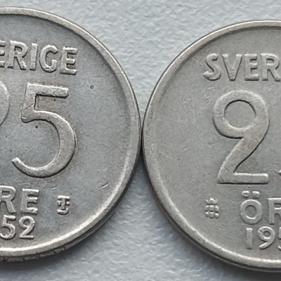 Švedija. 25 erės 1952 m., 1953 m. Sidabras.