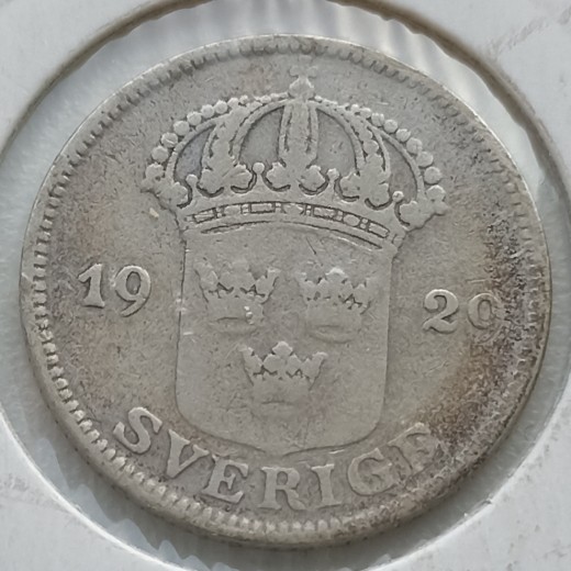 Švedija. 50 erių 1929 m. Sidabras. Švedija. 50 erių 1929 m. Sidabras.