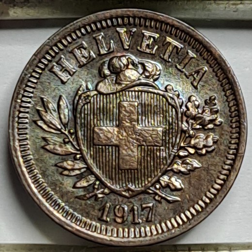 Šveicarija 1 Rapenas 1917 KM#3 (47.)