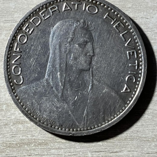 Šveicarija 5 frankai.1923m Sidabras Šveicarija 5 frankai.1923m Sidabras