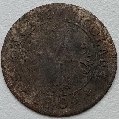 Šveicarija. 1 batzen 1806 m.