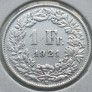 Šveicarija. 1 frankas 1921 m. Sidabras. Šveicarija. 1 frankas 1921 m. Sidabras.