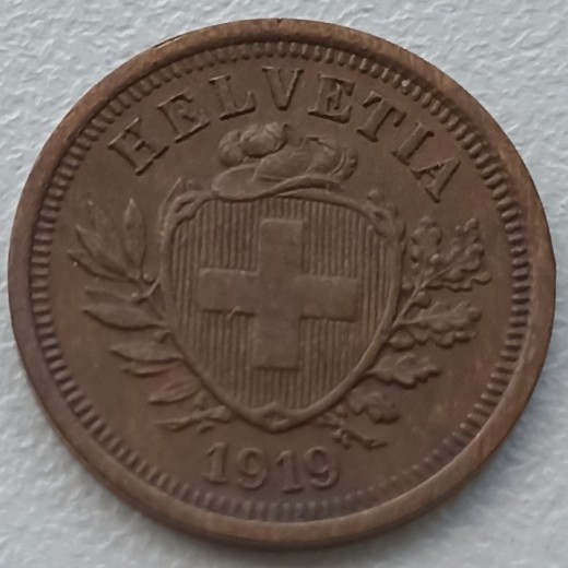 Šveicarija. 1 rapenas 1919 m. Šveicarija. 1 rapenas 1919 m.