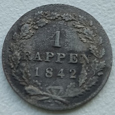 Šveicarija. Ciūrichas. 1 rapen 1842 m.