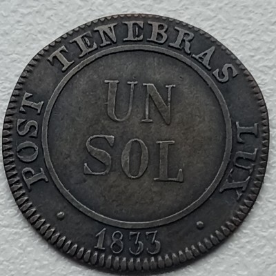 Šveicarija. Ženeva. 1 sol 1833 m.