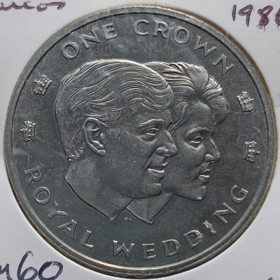 Terkso ir Kaikoso salos. 1 krona 1986 m.
