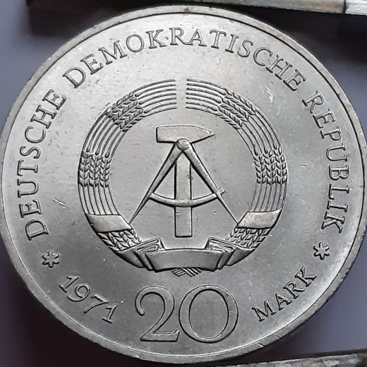 Vokietija 20 markių 1971 PROGINĖ (90.) Vokietija 20 markių 1971 PROGINĖ (90.)