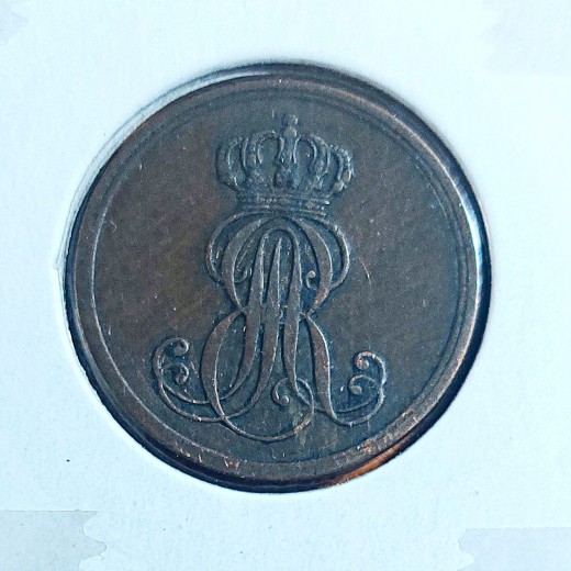 VOKIETIJA HANOVERIS 1 PFENIGAS 1847 m. VOKIETIJA HANOVERIS 1 PFENIGAS 1847 m.