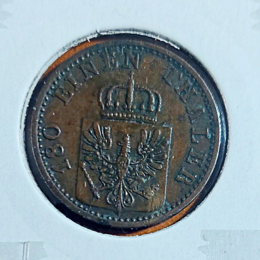VOKIETIJA PRŪSIJA 2 PFENIGAI 1868 m. VOKIETIJA PRŪSIJA 2 PFENIGAI 1868 m.