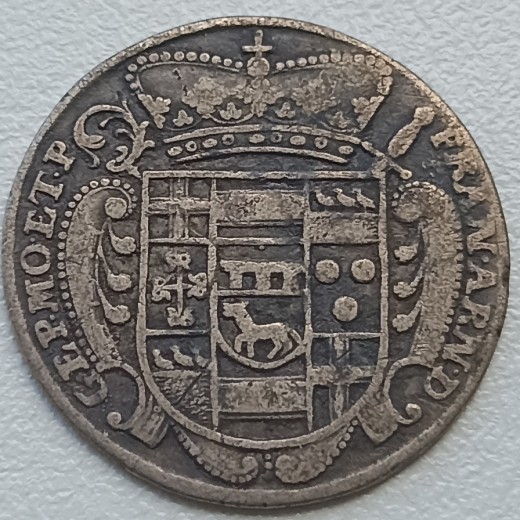 Vokietija. 1/12 talerio 1715 m. Sidabras. Vokietija. 1/12 talerio 1715 m. Sidabras.