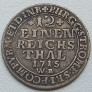 Vokietija. 1/12 talerio 1715 m. Sidabras. Vokietija. 1/12 talerio 1715 m. Sidabras.