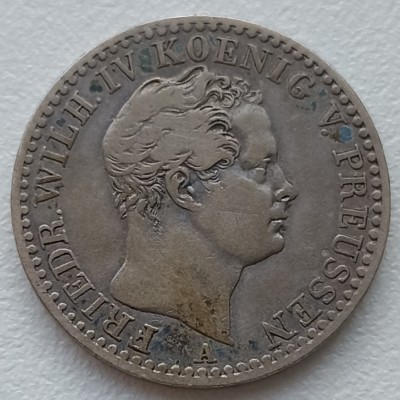 Vokietija. 1/6 talerio 1842 A. Sidabras.