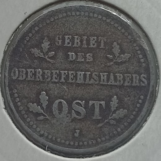 Vokietija. 1 kapeika. 1916 J Vokietija. 1 kapeika. 1916 J