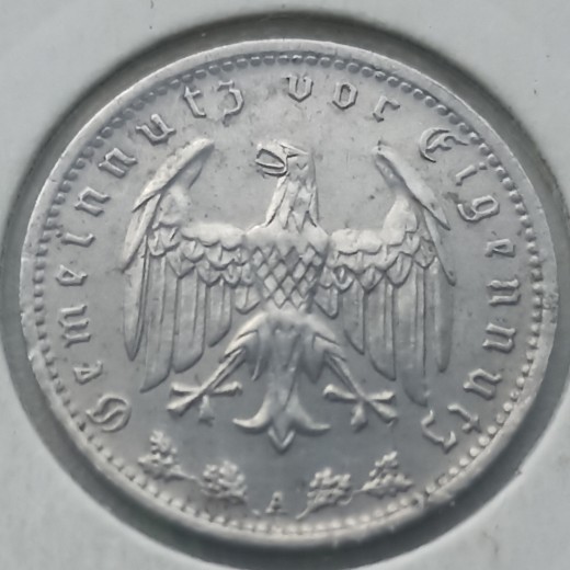 Vokietija. 1 reichsmarkė 1934 A.