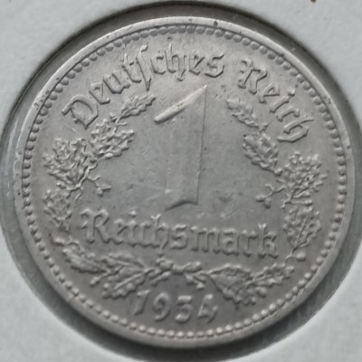Vokietija. 1 reichsmarkė 1934 D.