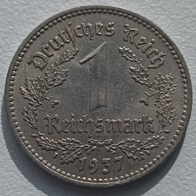 Vokietija. 1 reichsmarkė 1937 m.