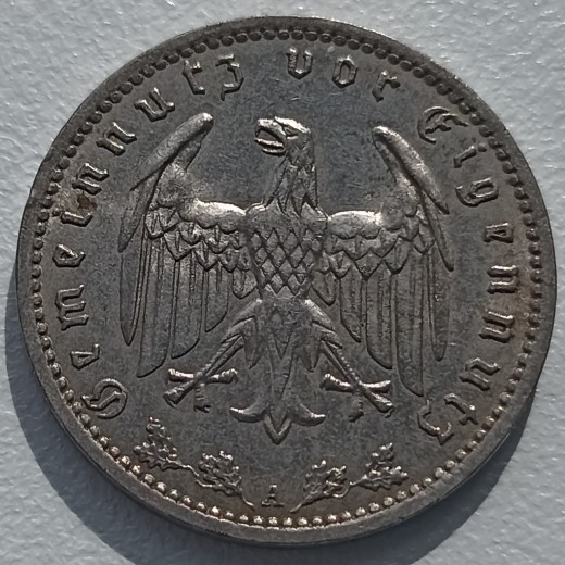 Vokietija. 1 reichsmarkė 1937 m. Vokietija. 1 reichsmarkė 1937 m.