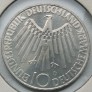 Vokietija. 10 markių 1972 D. Sidabras.