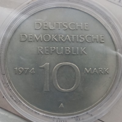 Vokietija. 10 markių 1974 m. Nepradarytoje pakuotėje.